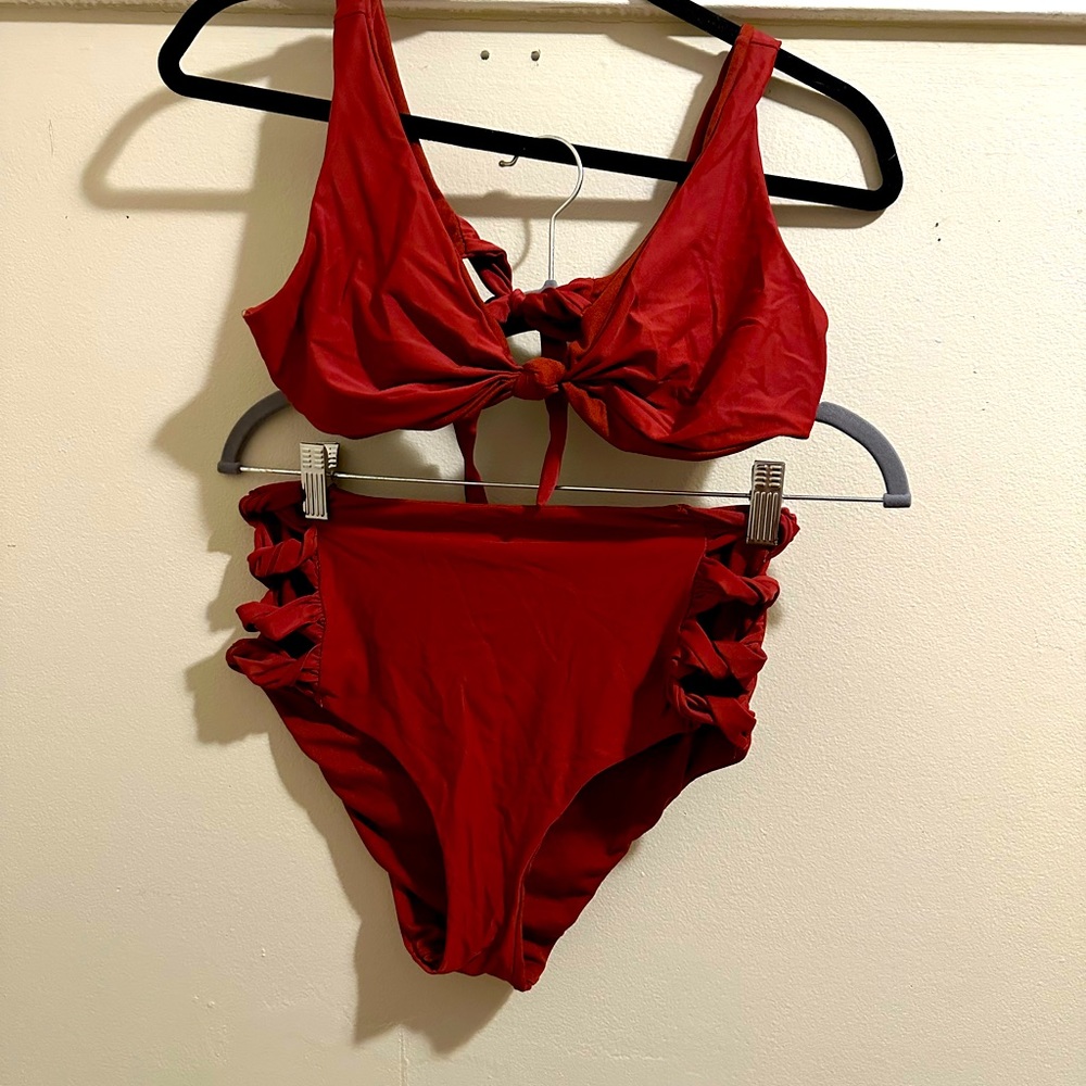 High waisted swim suit